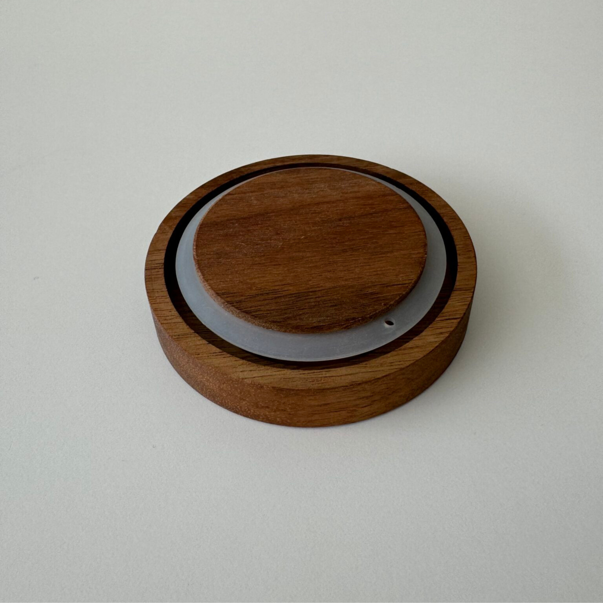 Voorraadpot bubble met acacia houten deksel | 350 cc