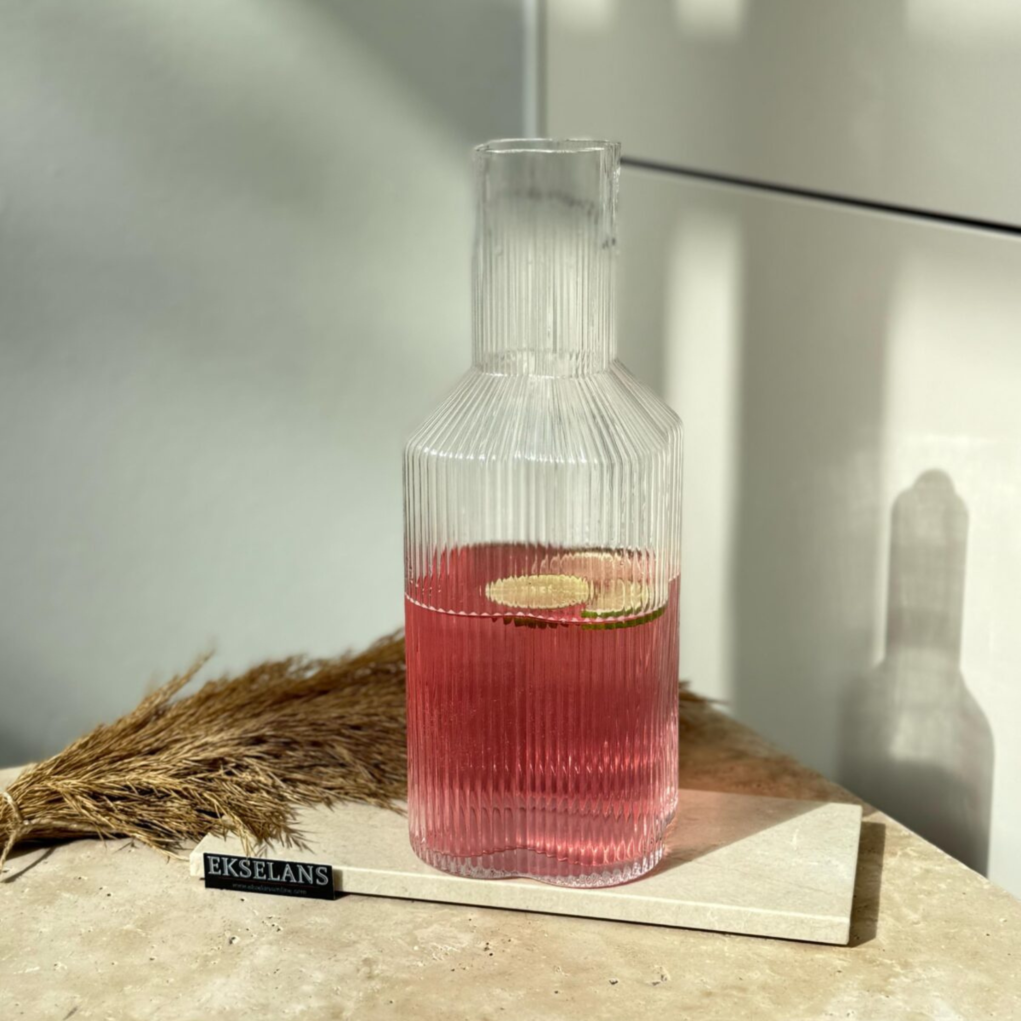 Clover Ripple glazen karaf