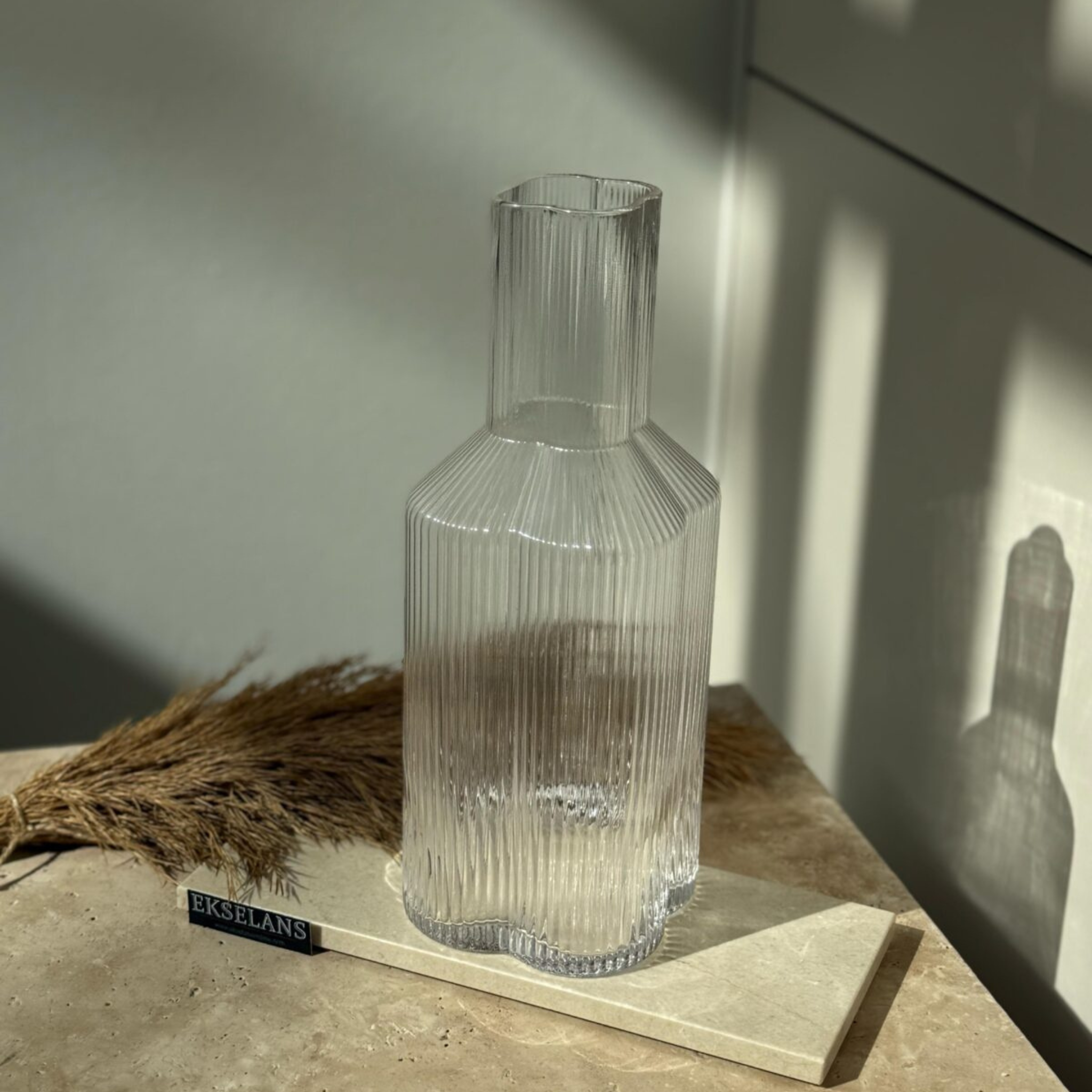 Clover Ripple glazen karaf