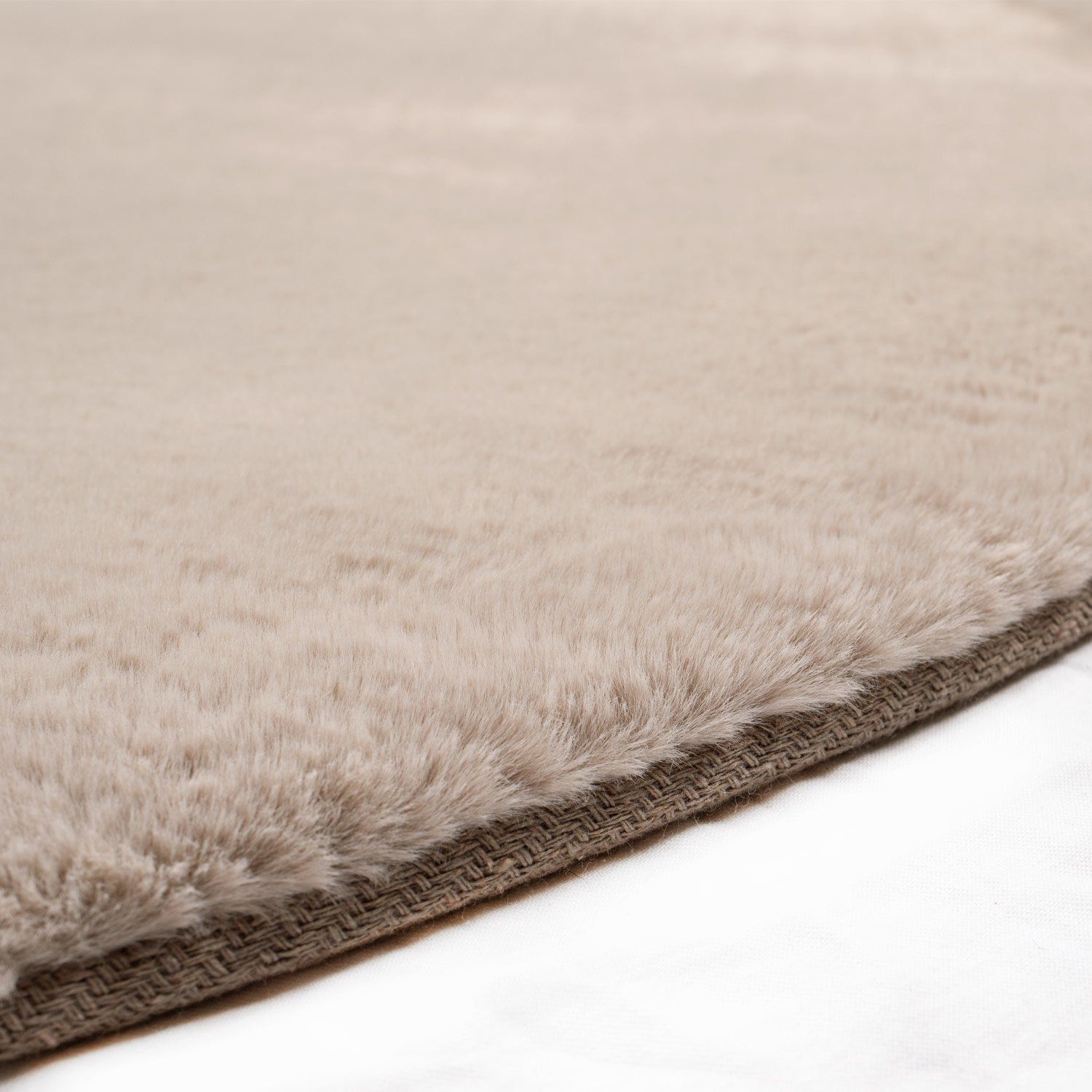 Fluffy vloerkleed Taupe
