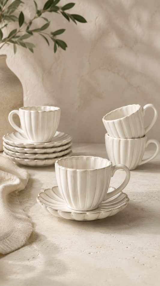 Bloomy Espressotassen-Set 12-teilig für 6 Personen | 75 ml